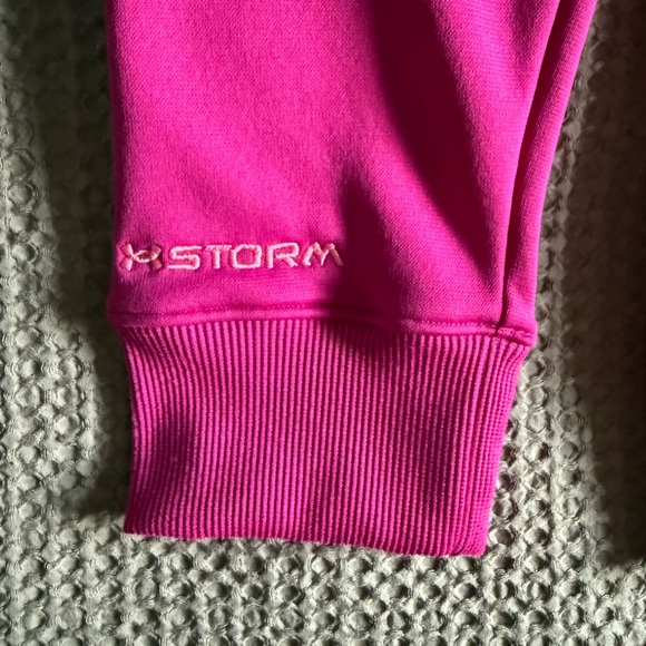 Under Armour Bright Pink Full-Zip Hoodie - Picture 3 of 6
